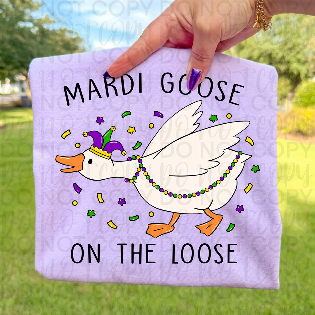Funny Mardi Gras Goose PNG