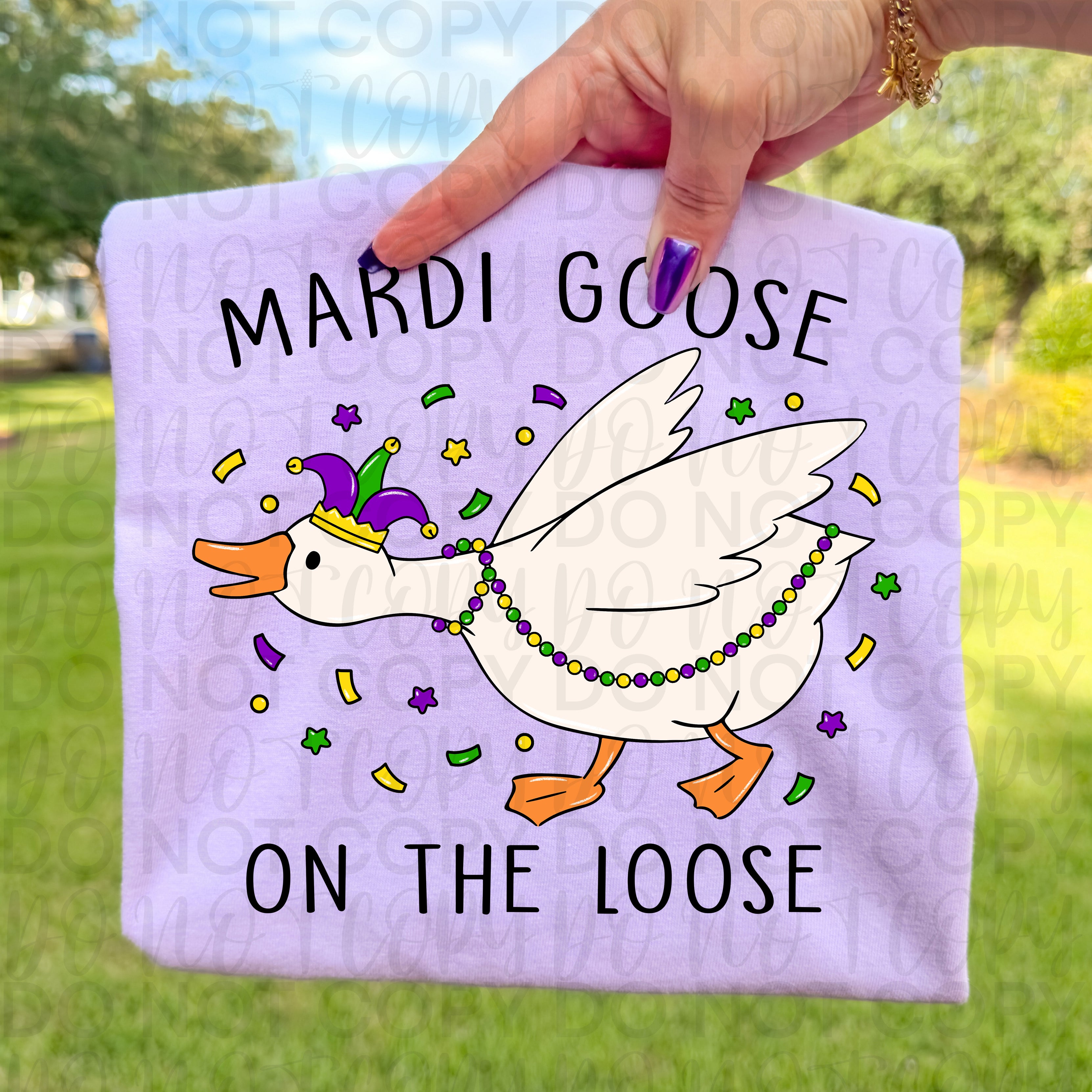 Funny Mardi Gras Goose PNG