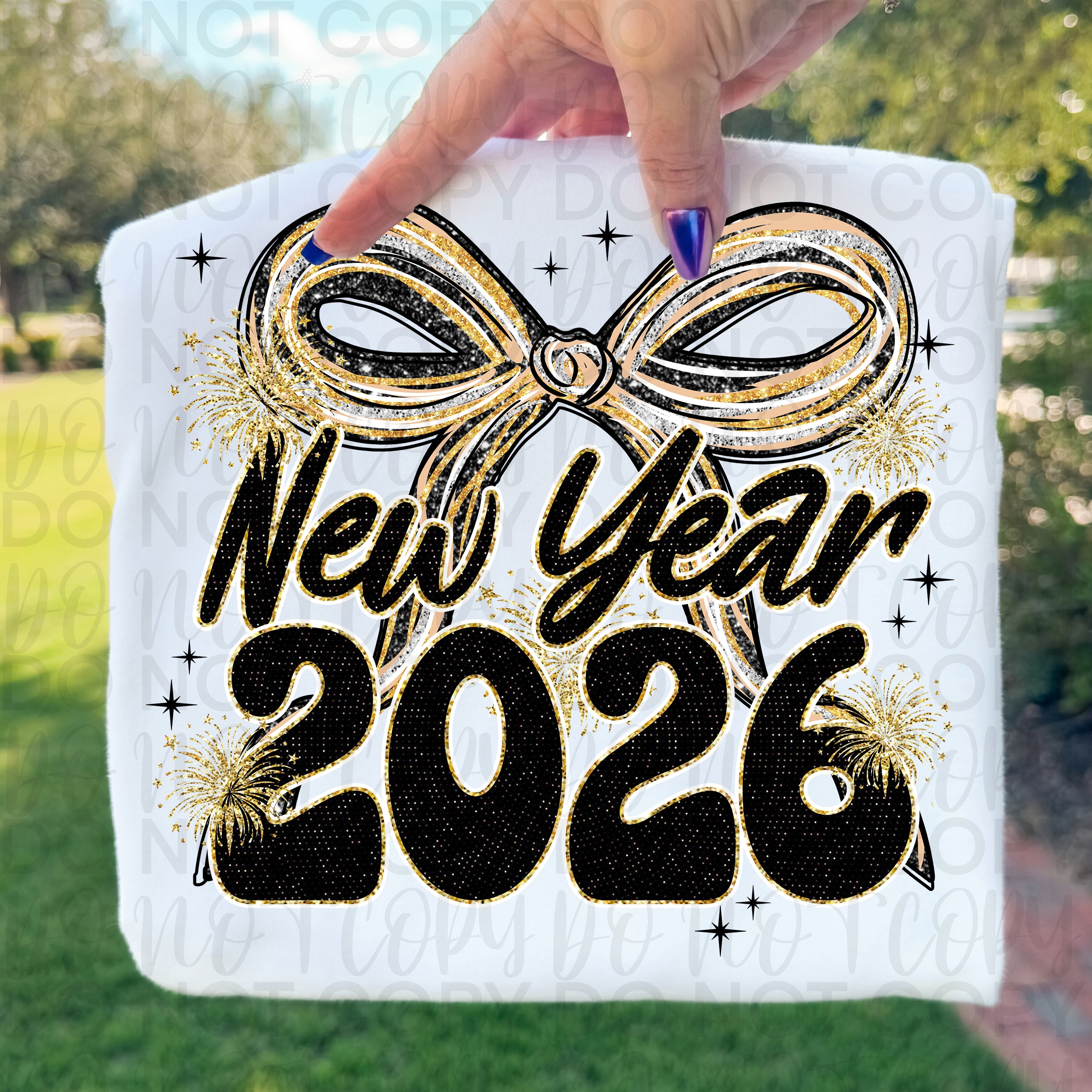 New Year 2026 Bow PNG