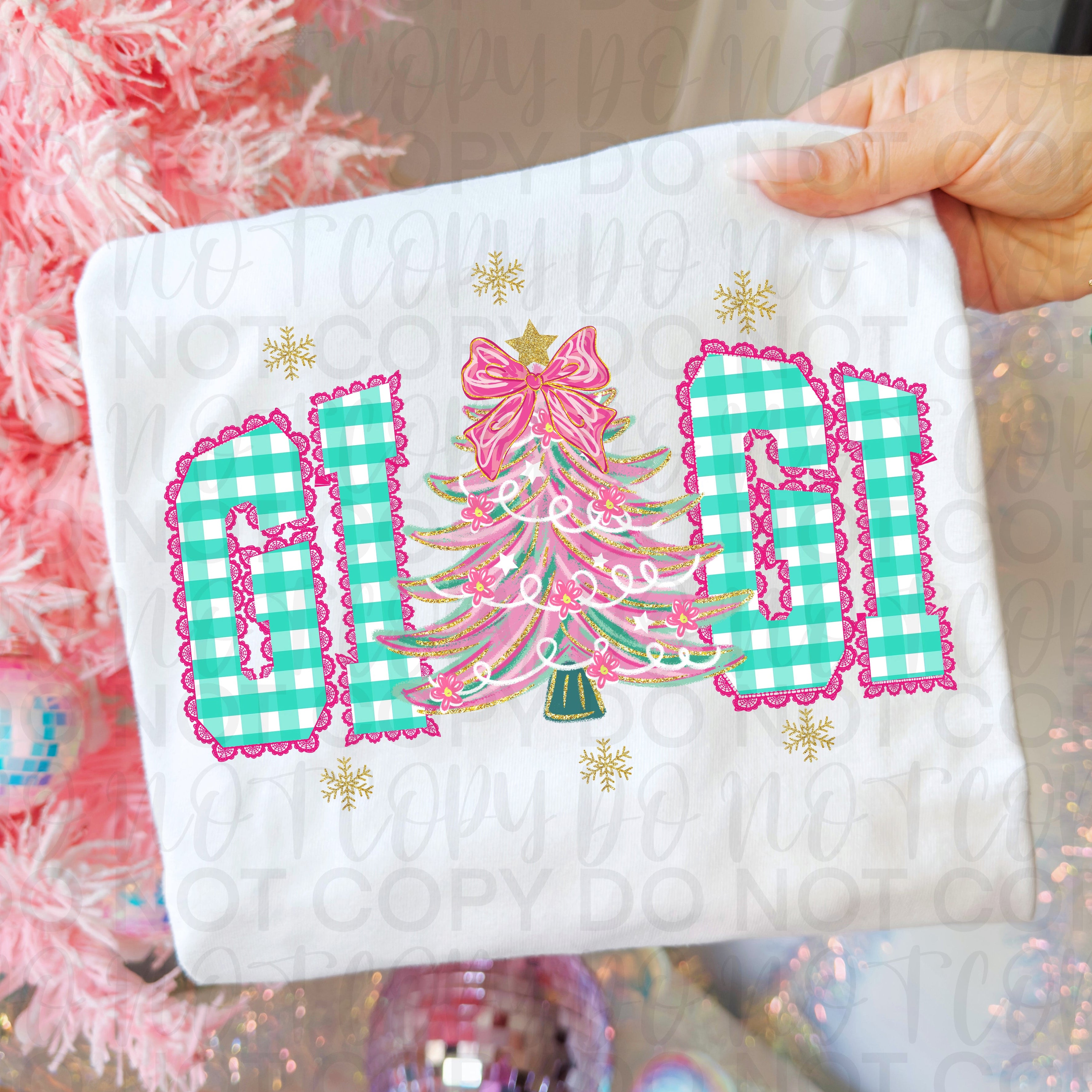 Faux Lace Christmas Gigi PNG