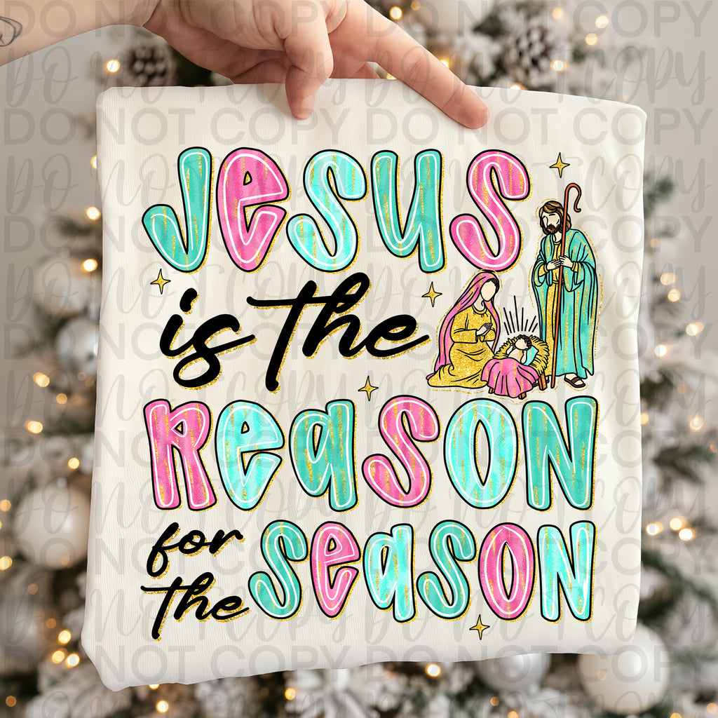 Jesus is the Reason Christian Christmas Brushstroke PNG