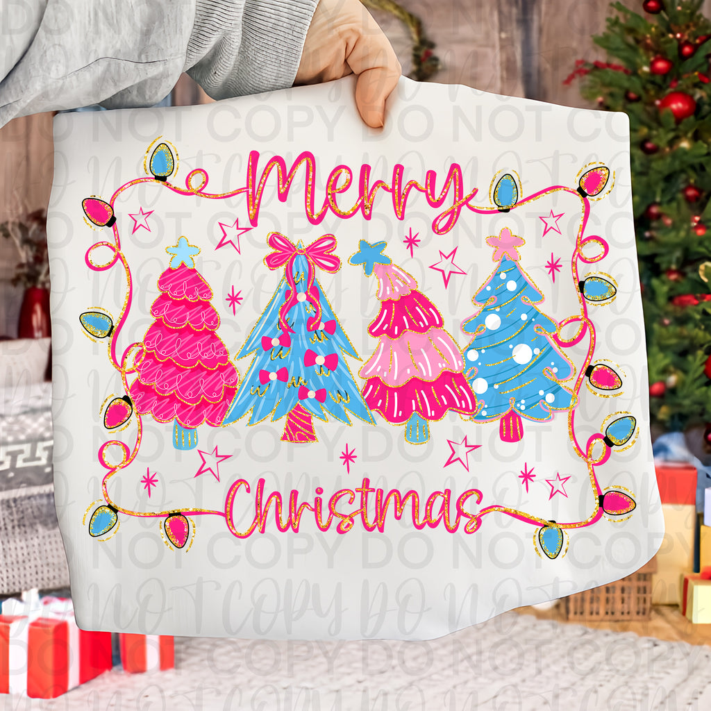 Pink Merry Christmas PNG