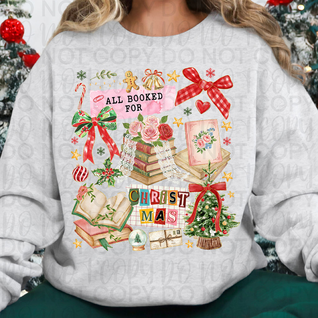 All Booked for Christmas Collage PNG