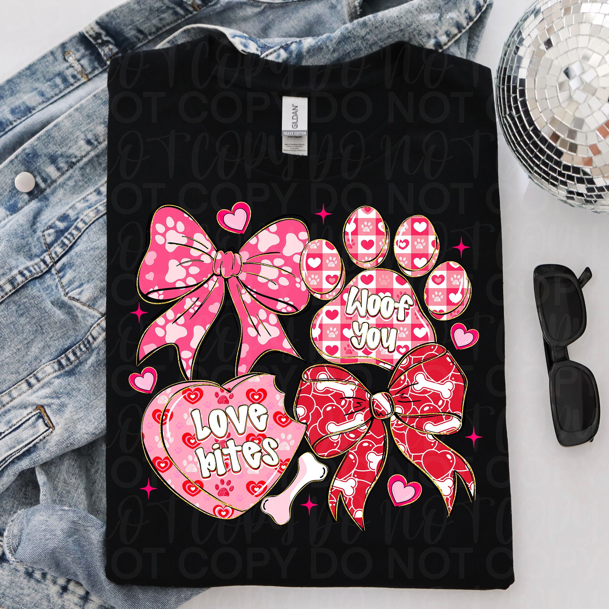 Dog Valentine Coquette PNG