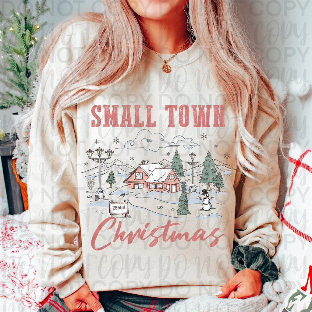 *Editable* Rustic Small Town Christmas PNG