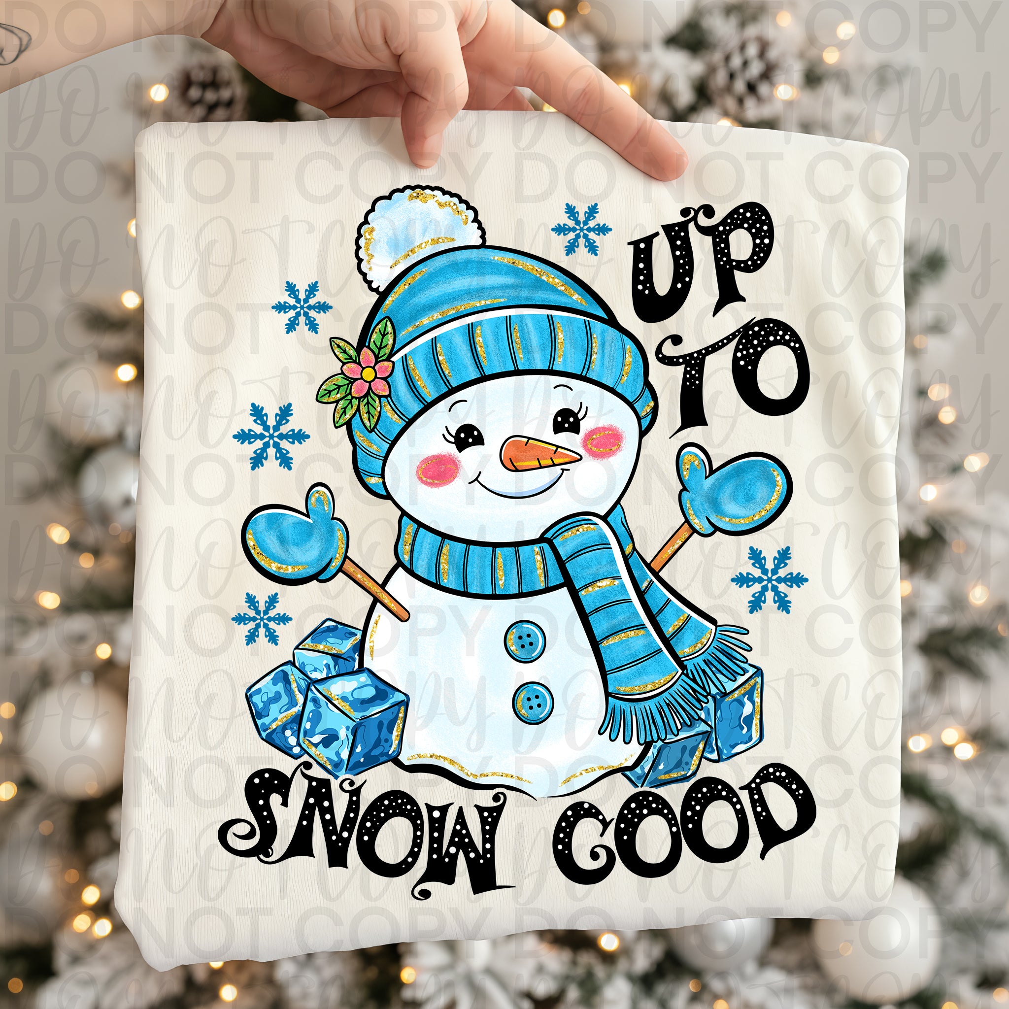 Funny Winter Snowman Png, Up to Snow Good