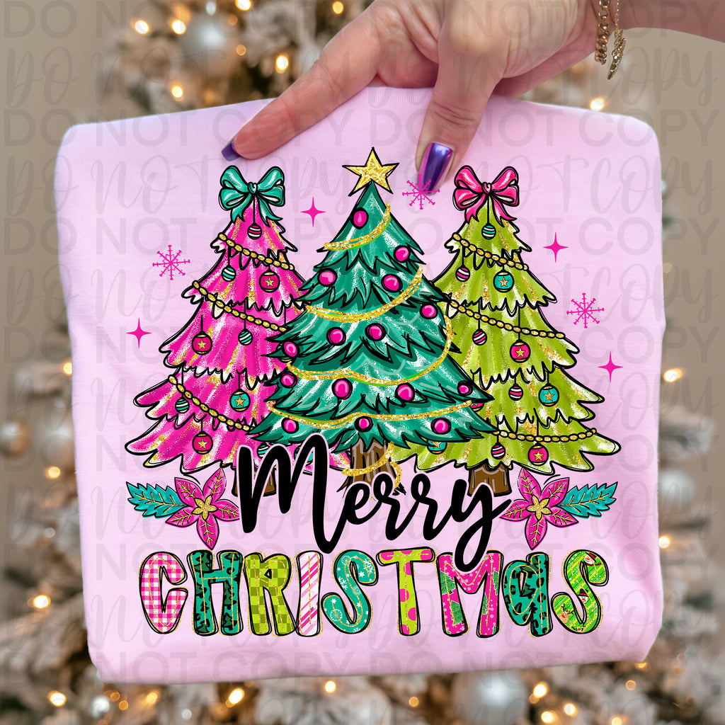 Floral Merry Christmas Brushstroke PNG