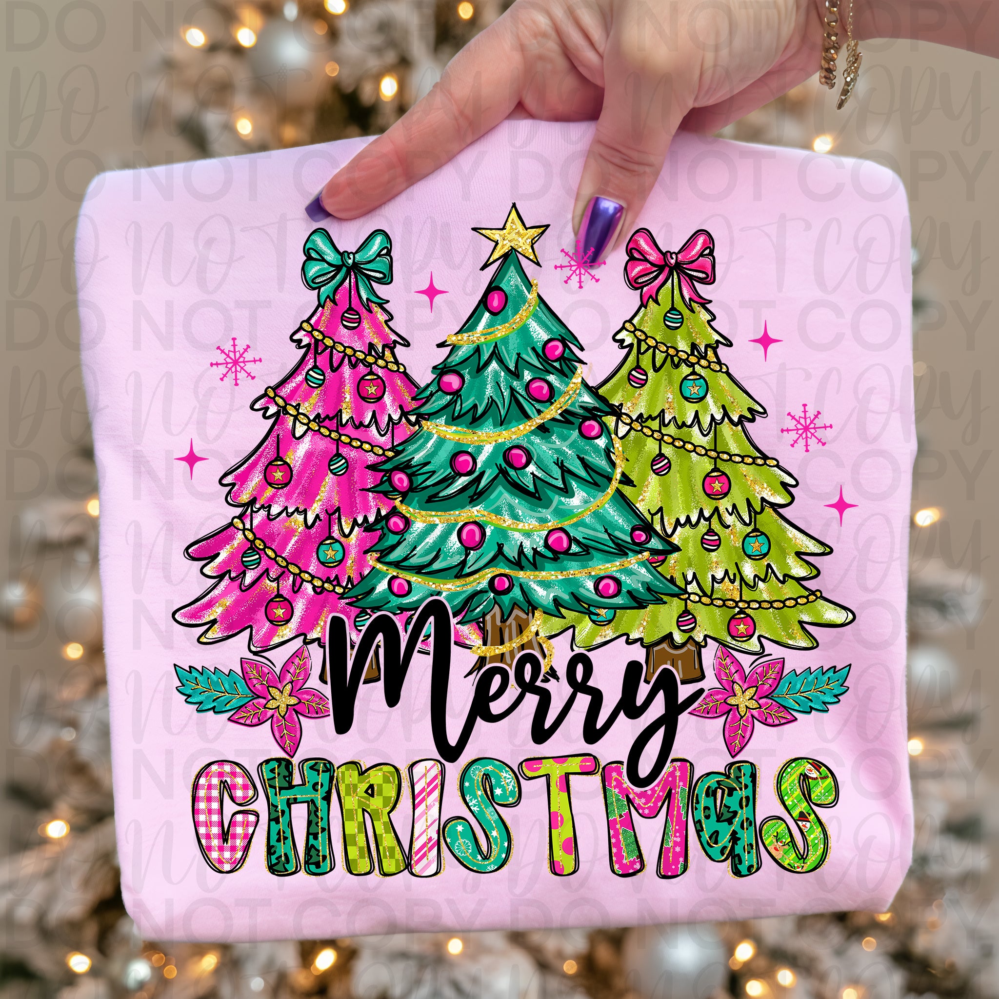 Floral Merry Christmas Brushstroke PNG