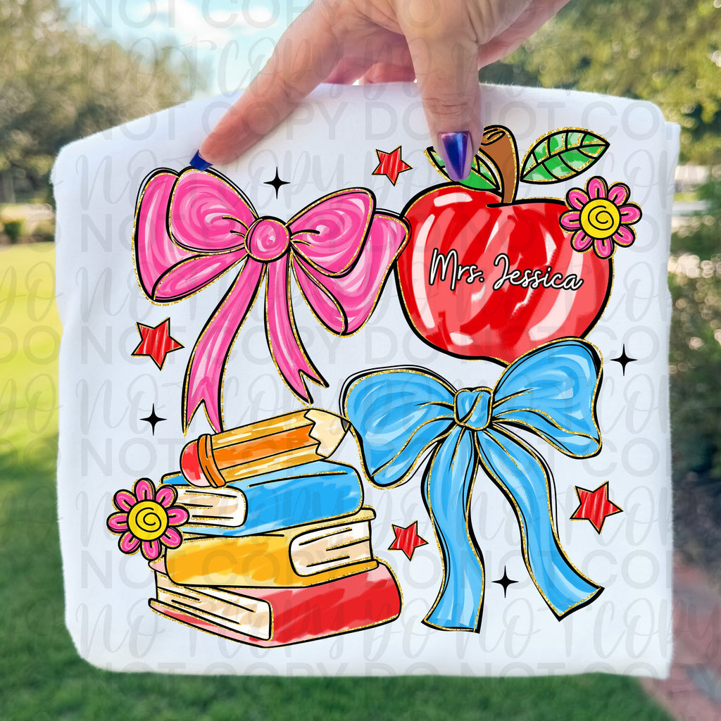 *EDITABLE* Custom Teacher Coquette PNG