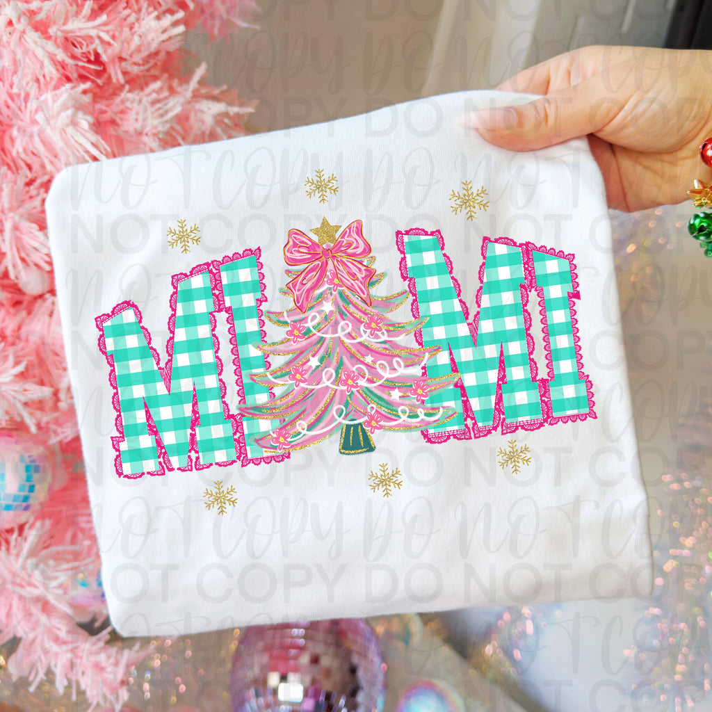 Faux Lace Christmas Mimi PNG