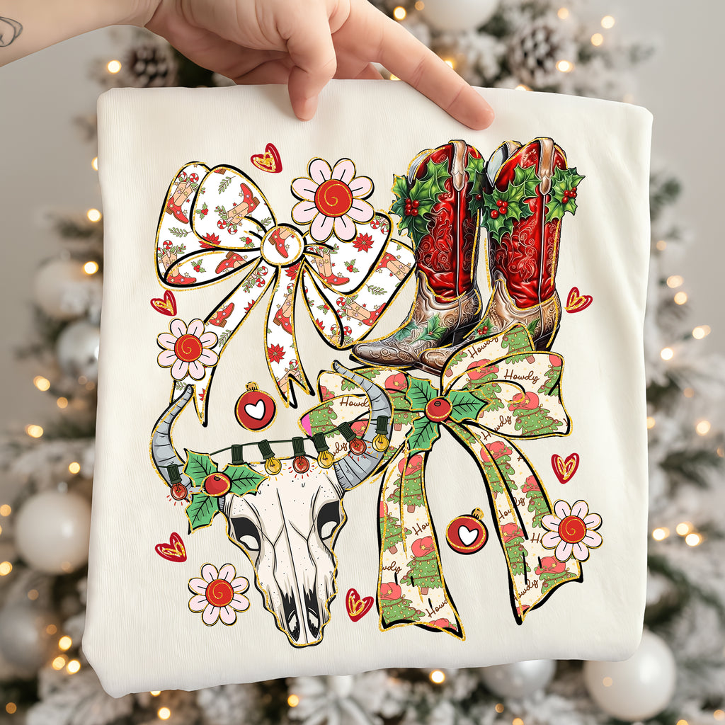 Western Christmas Coquette PNG