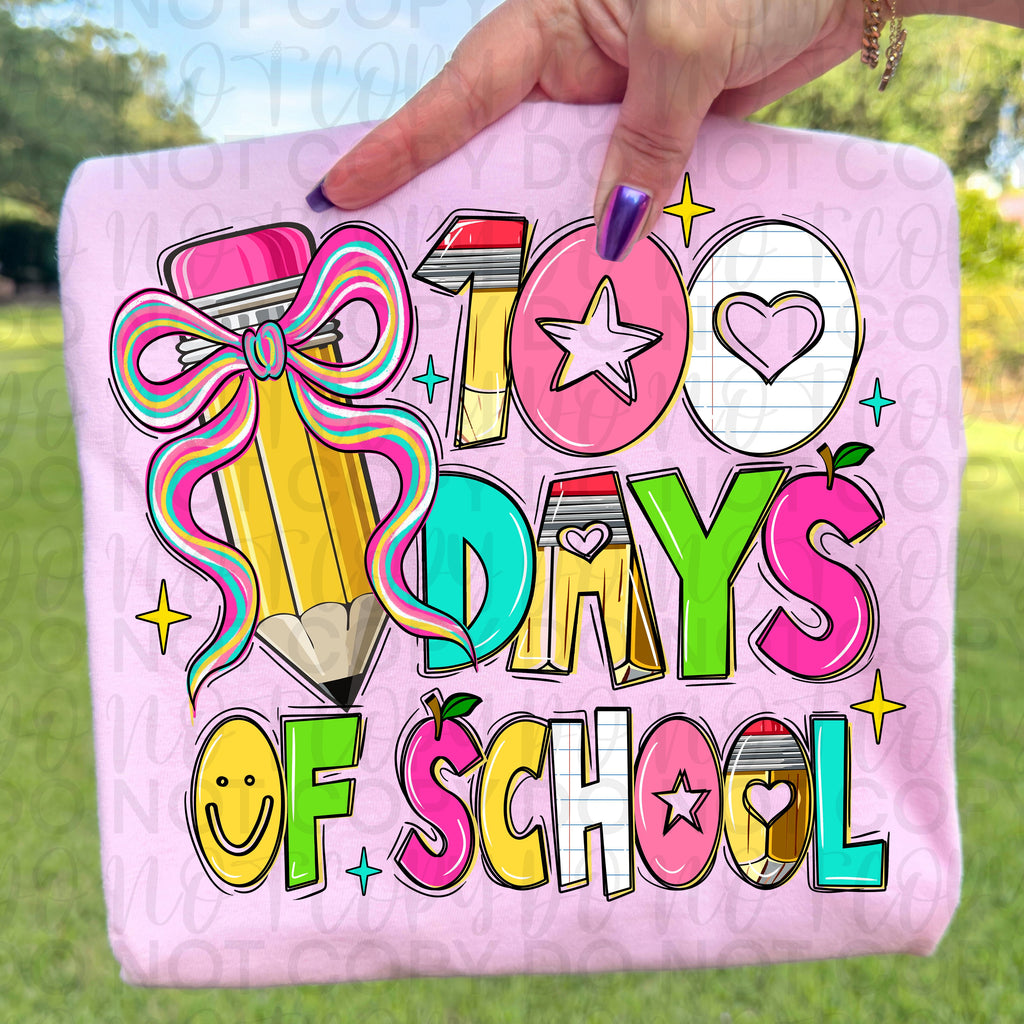 Colorful 100 Days of School PNG