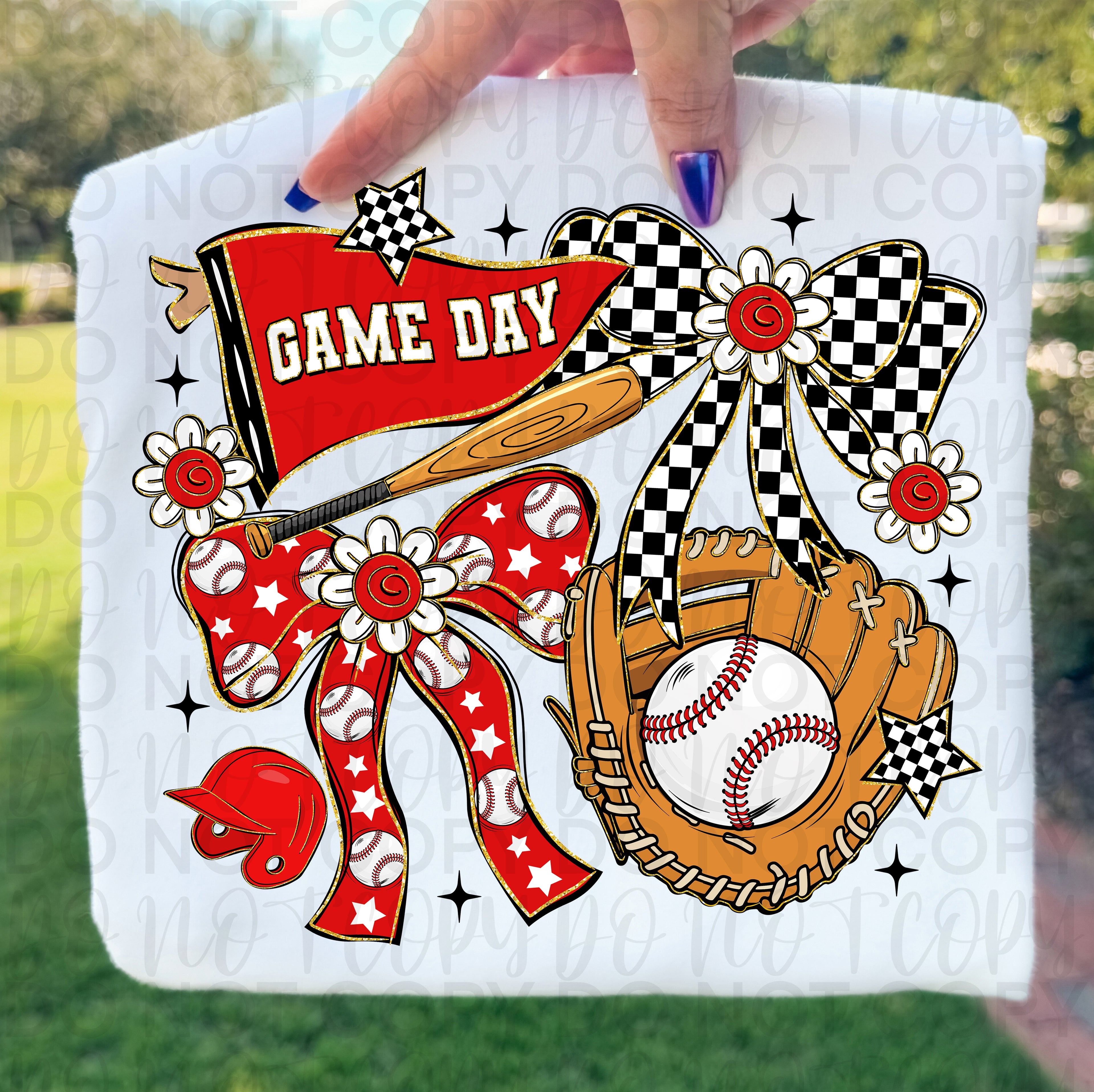Game Day Baseball Coquette PNG