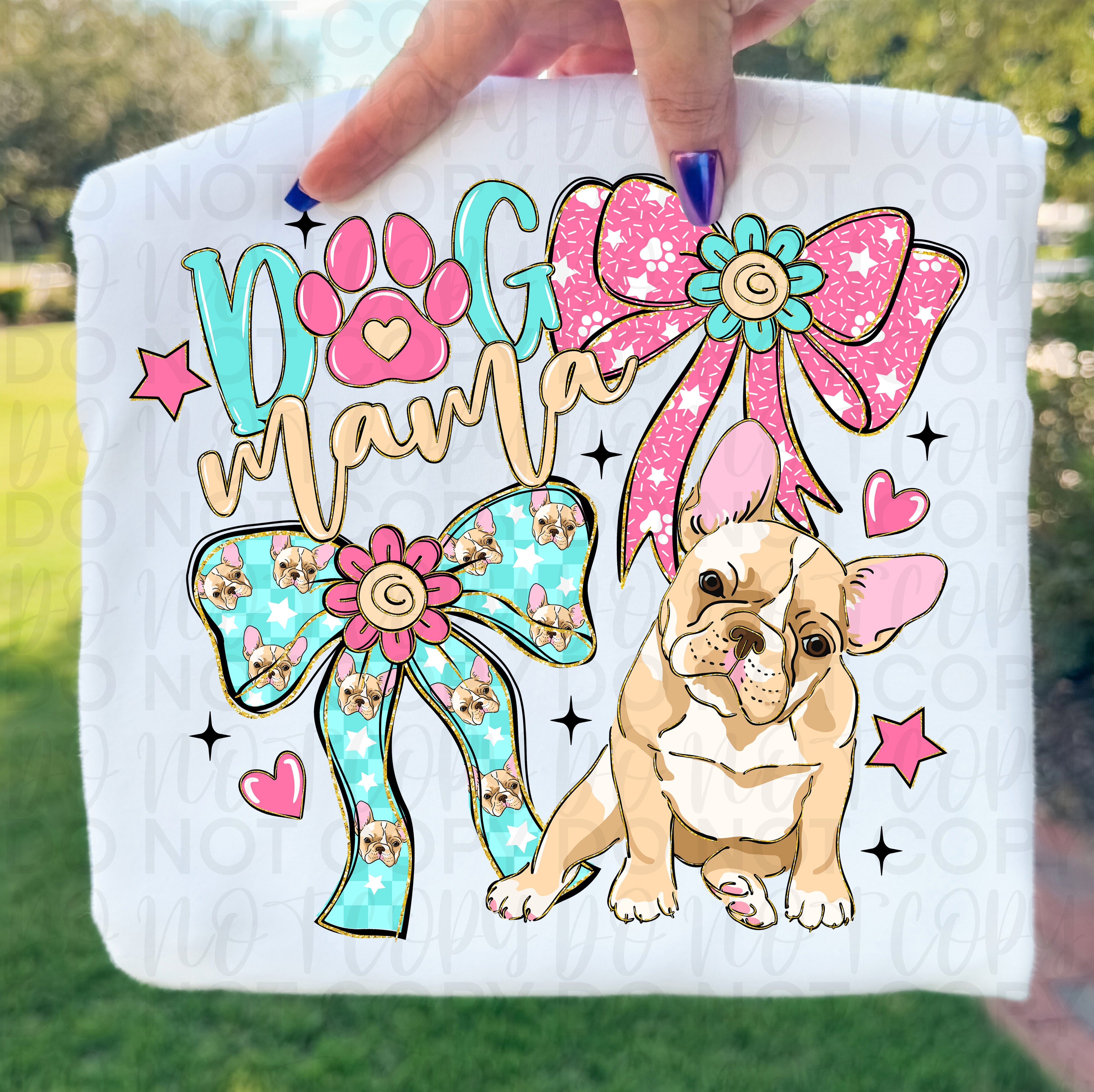 Dog Mama French Bulldog PNG