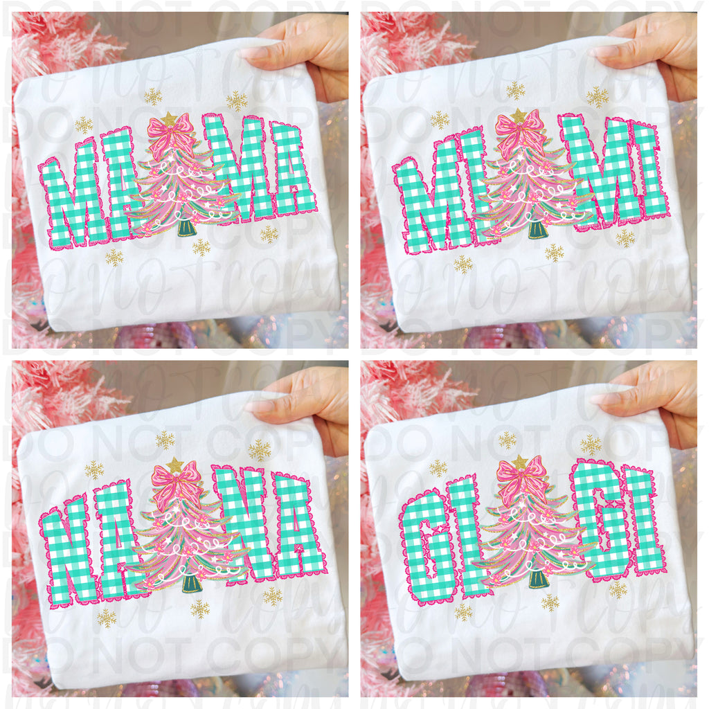 Faux Lace Christmas Name Bundle