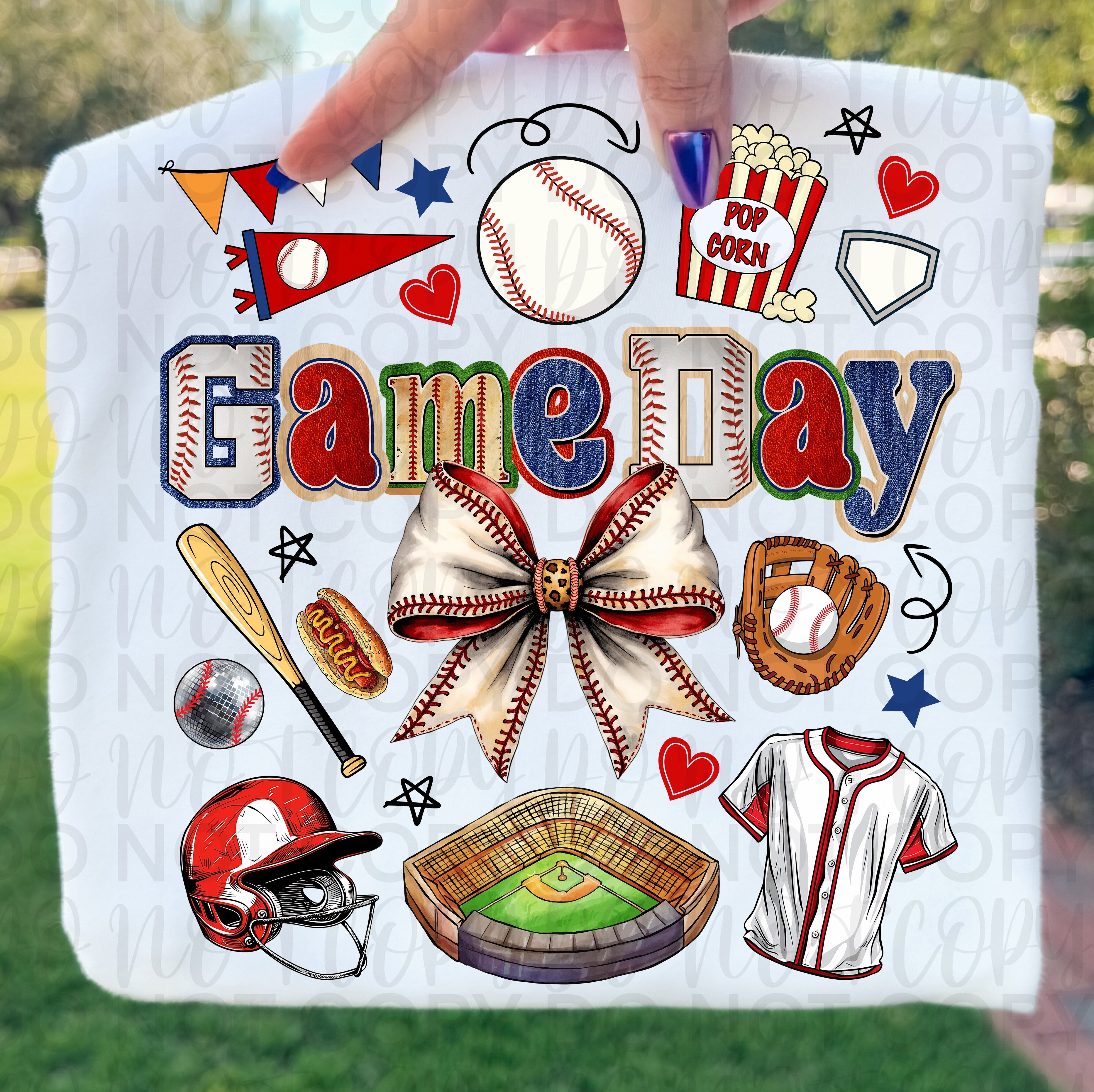 Game Day Baseball Collage PNG