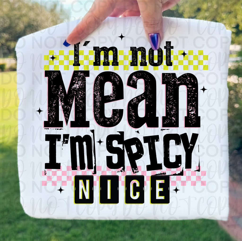 I'm Not Mean I'm Spicy Nice Sarcastic PNG