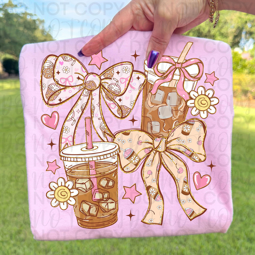 Iced Coffee Coquette PNG