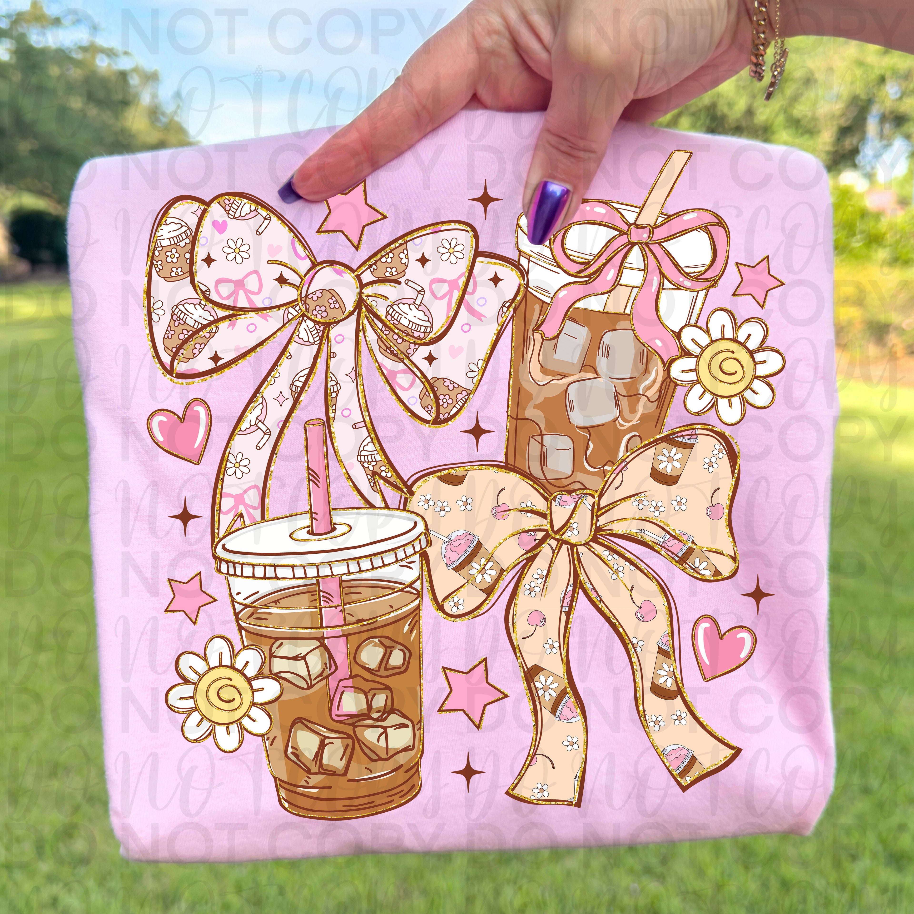 Iced Coffee Coquette PNG