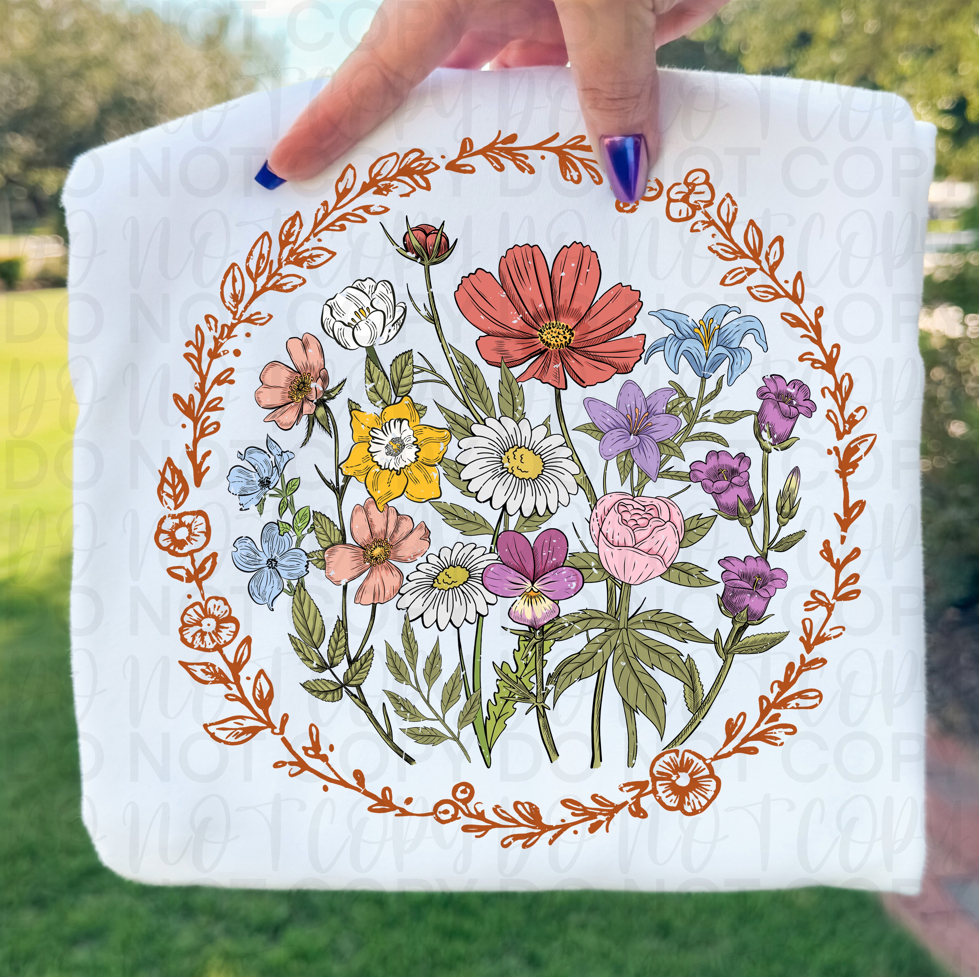 Vintage Wildflowers PNG