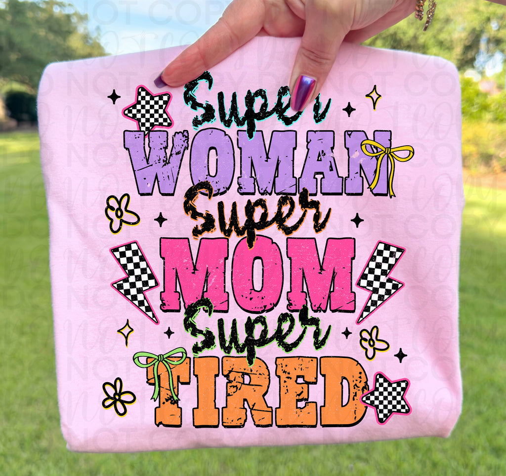 Super Mom Super Tired PNG