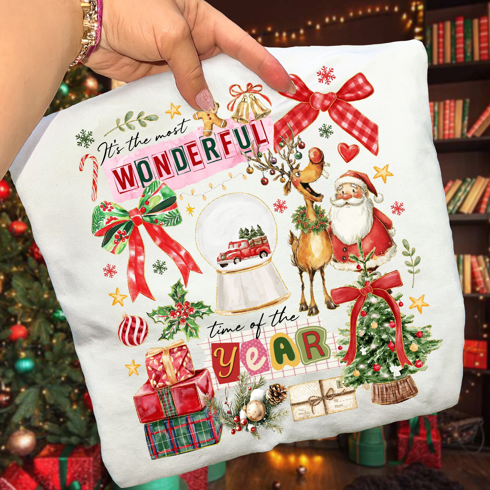 Classic Christmas Collage PNG