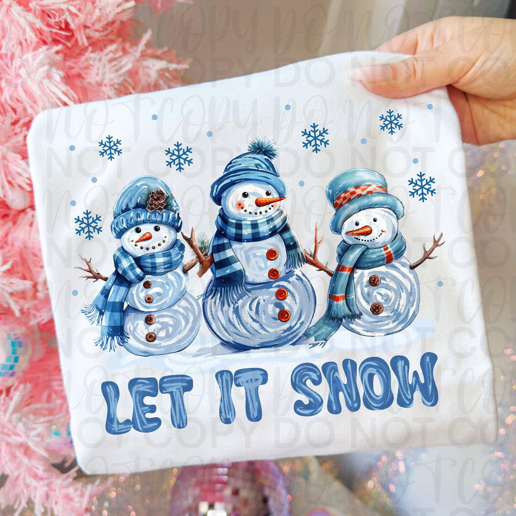 Let it Snow Winter Snowman PNG