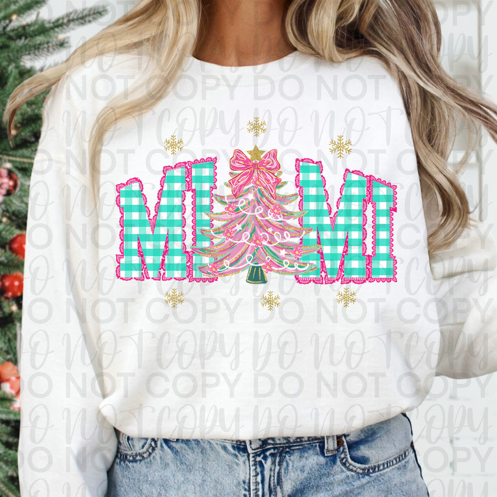 Faux Lace Christmas Mimi PNG