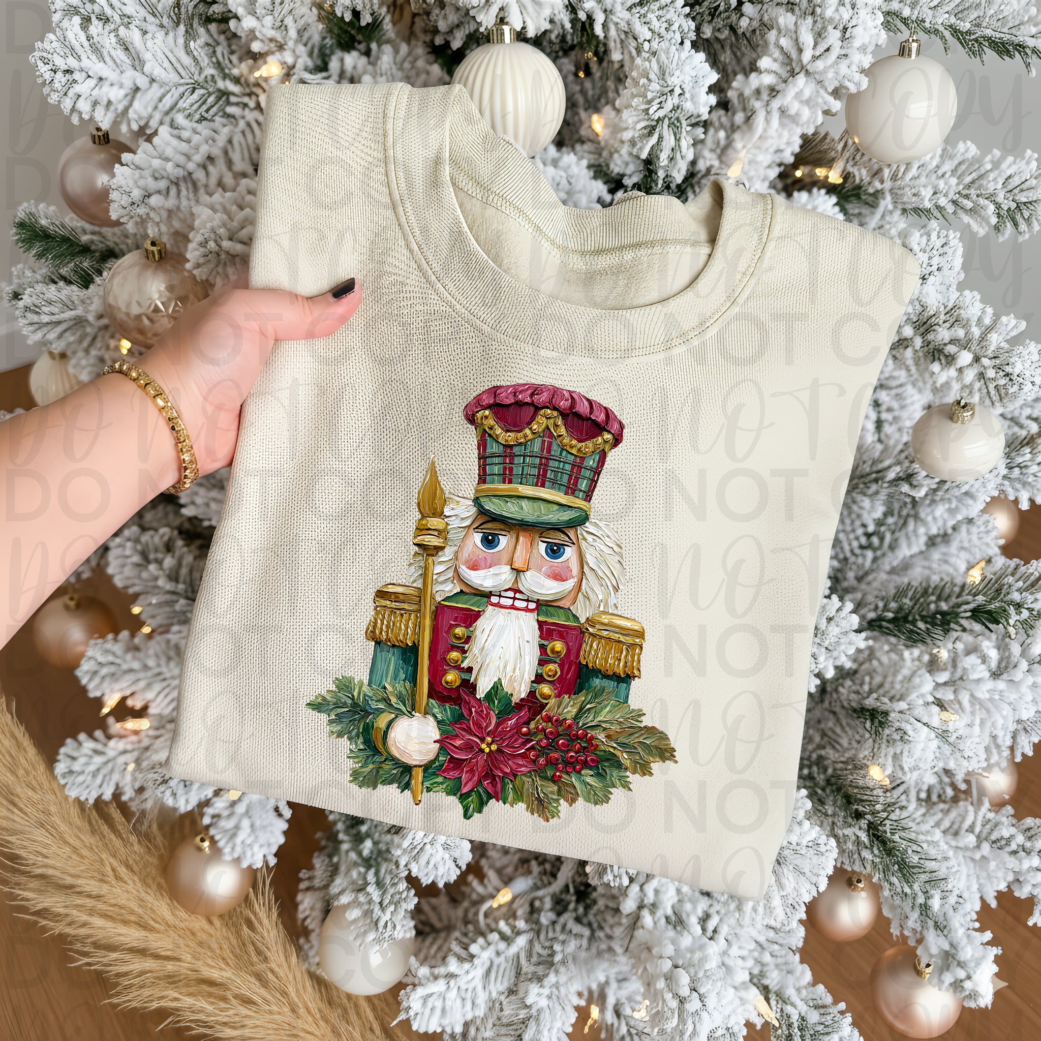 Painted Christmas Nutcracker PNG