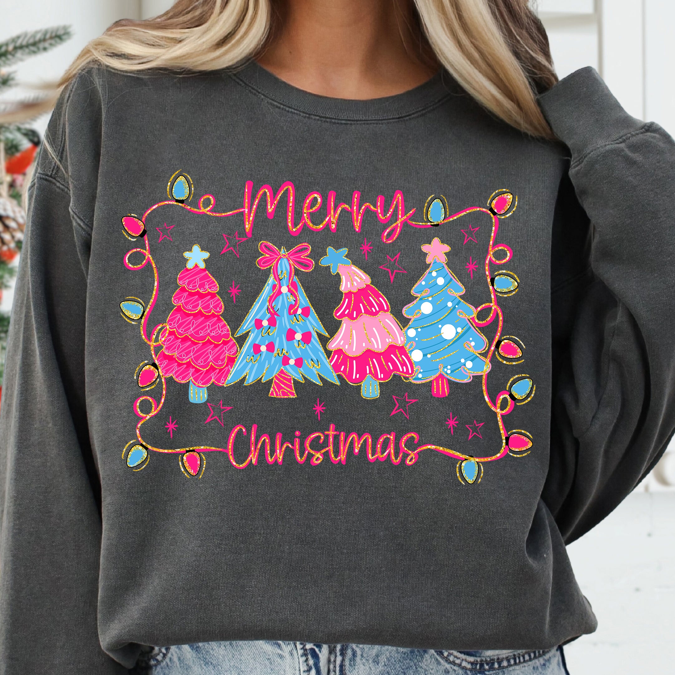 Pink Merry Christmas PNG