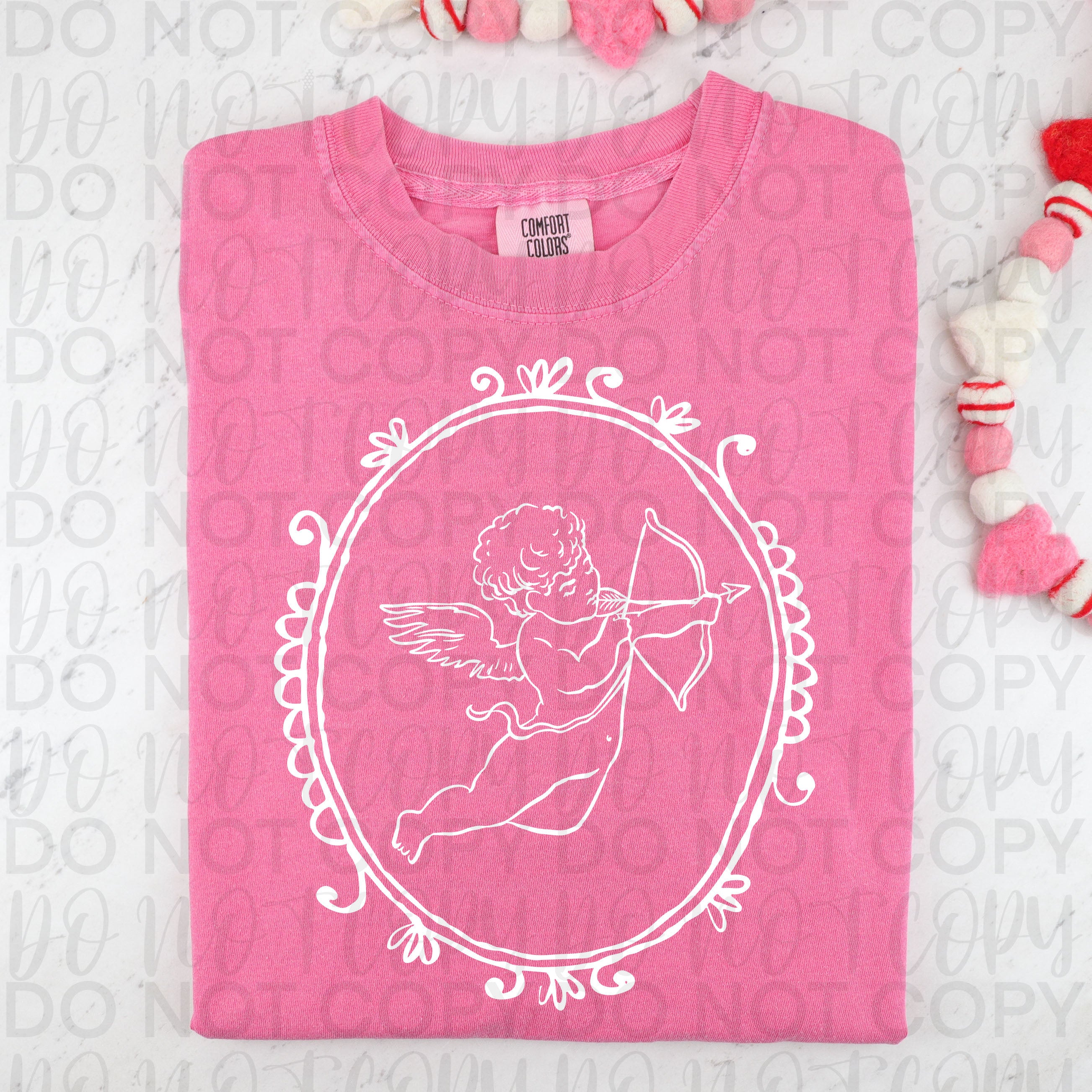 Vintage Valentine Cupid Frame PNG