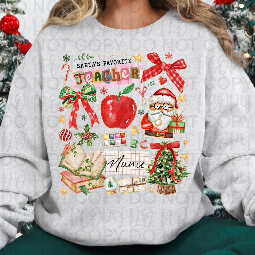 Santas Favorite Teacher Collage PNG
