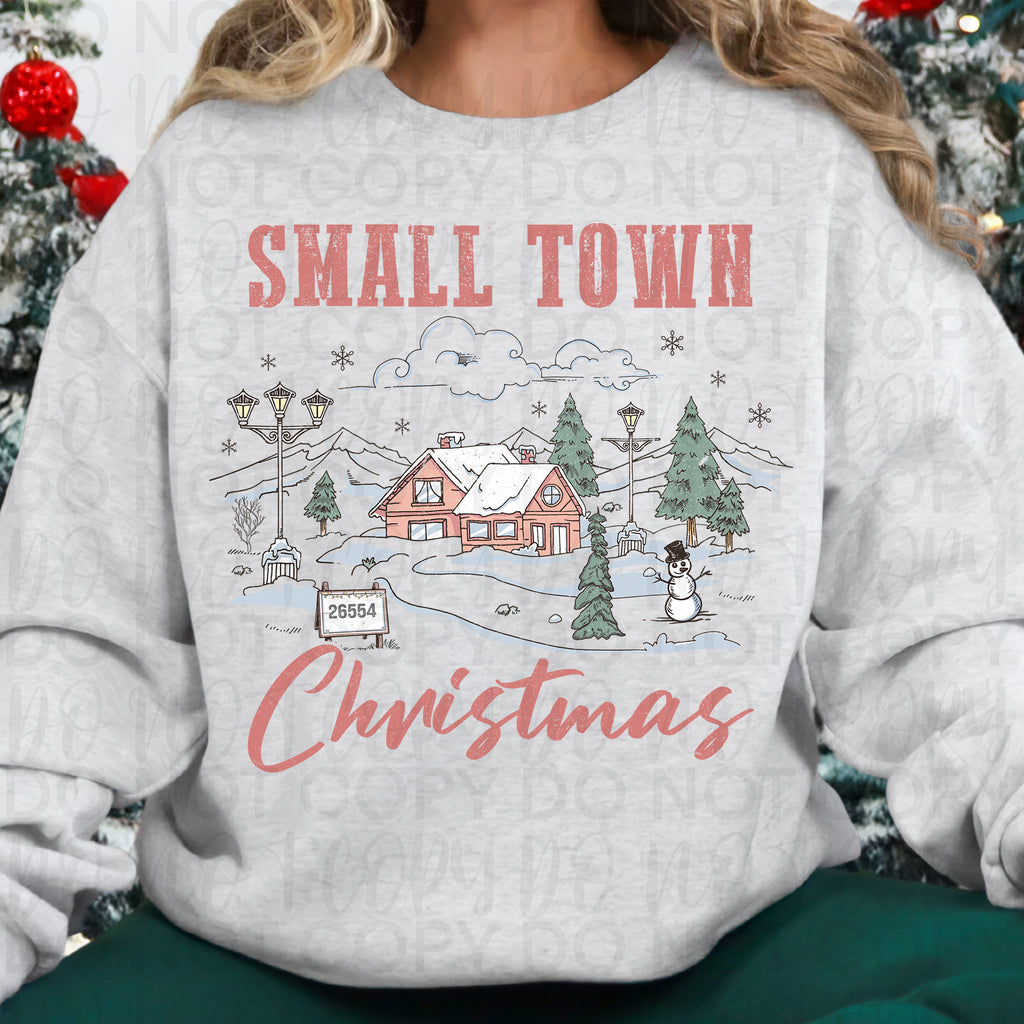 *Editable* Rustic Small Town Christmas PNG