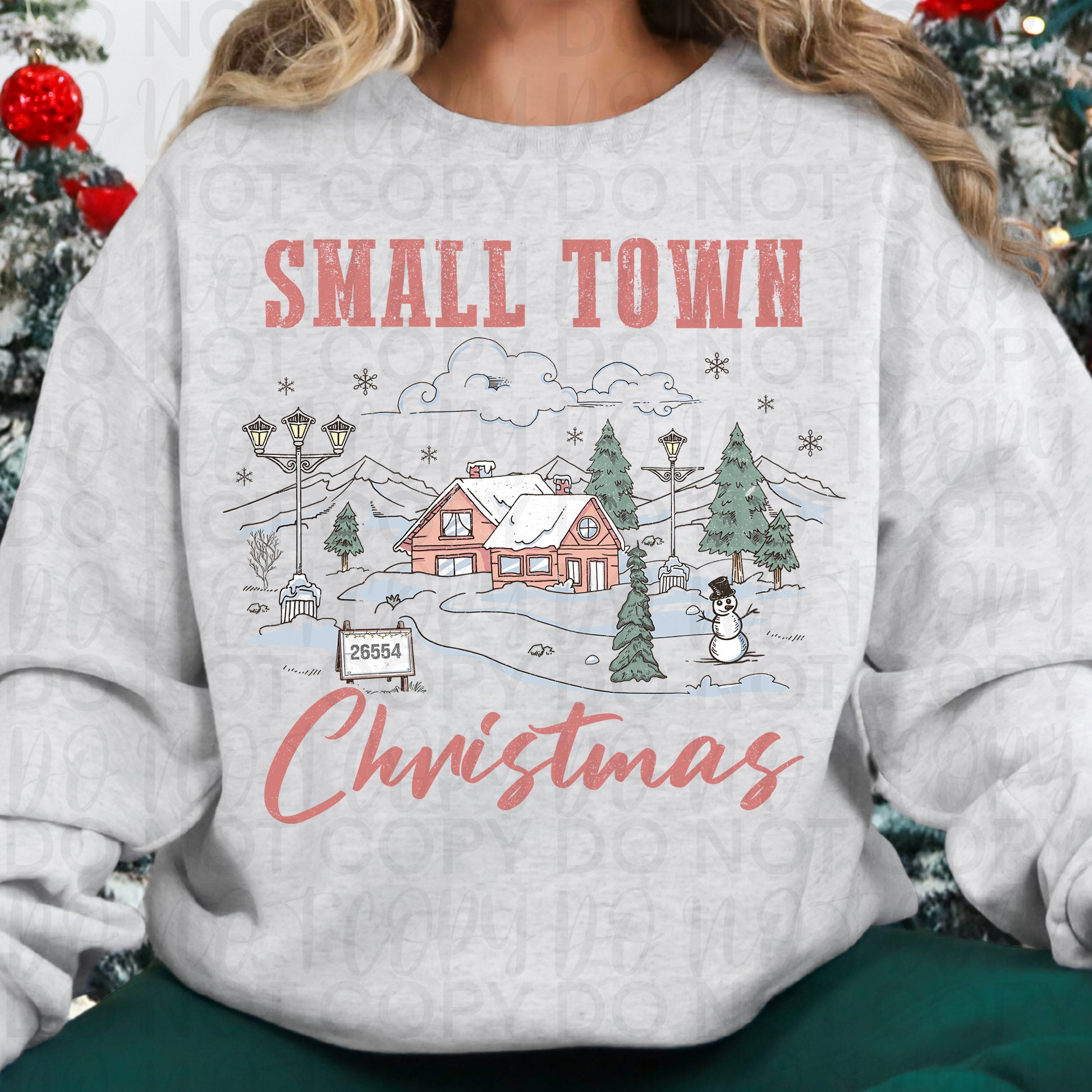 *Editable* Rustic Small Town Christmas PNG