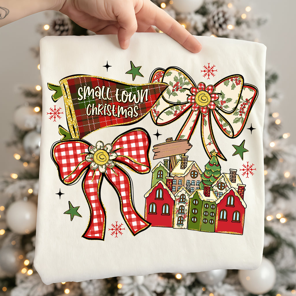Small Town Christmas Coquette PNG