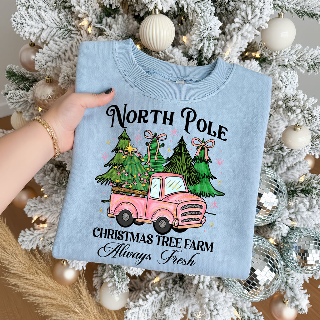 Pink Christmas Tree Farm PNG