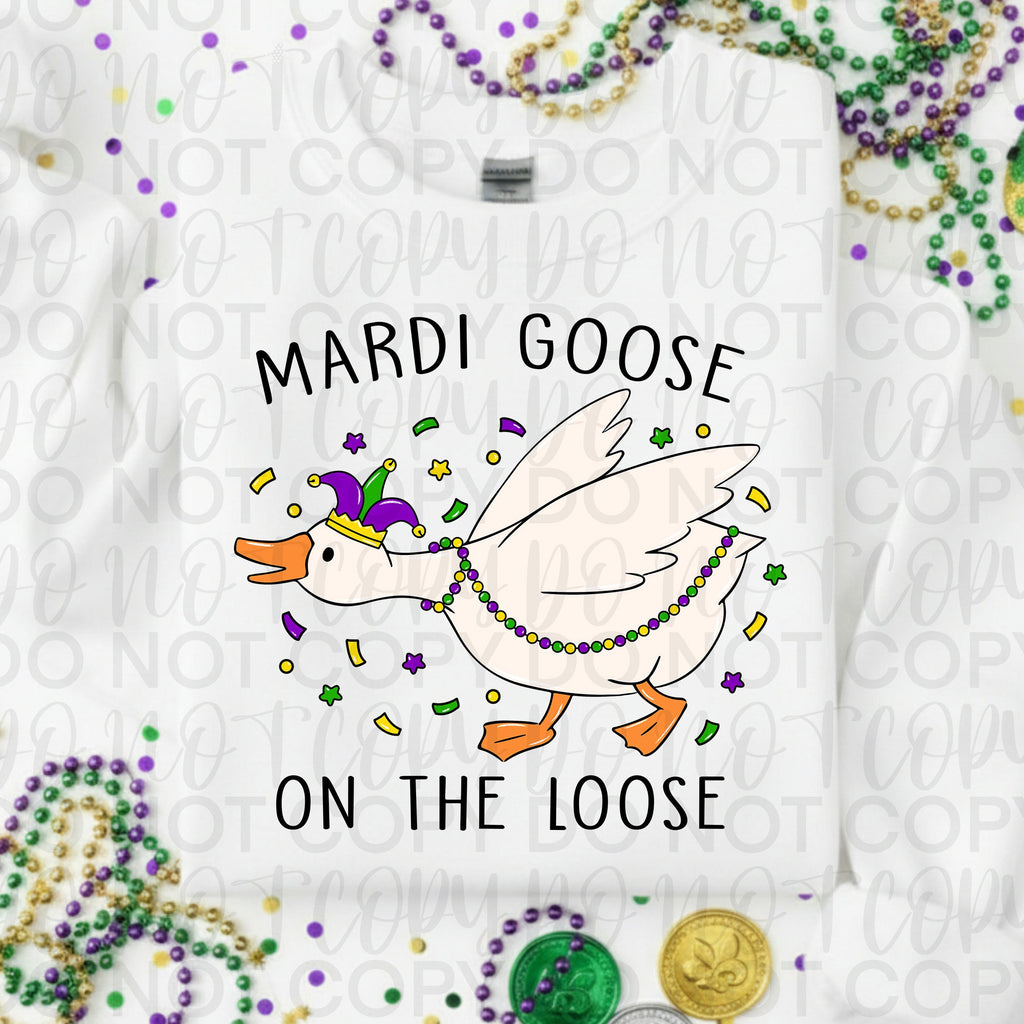 Funny Mardi Gras Goose PNG