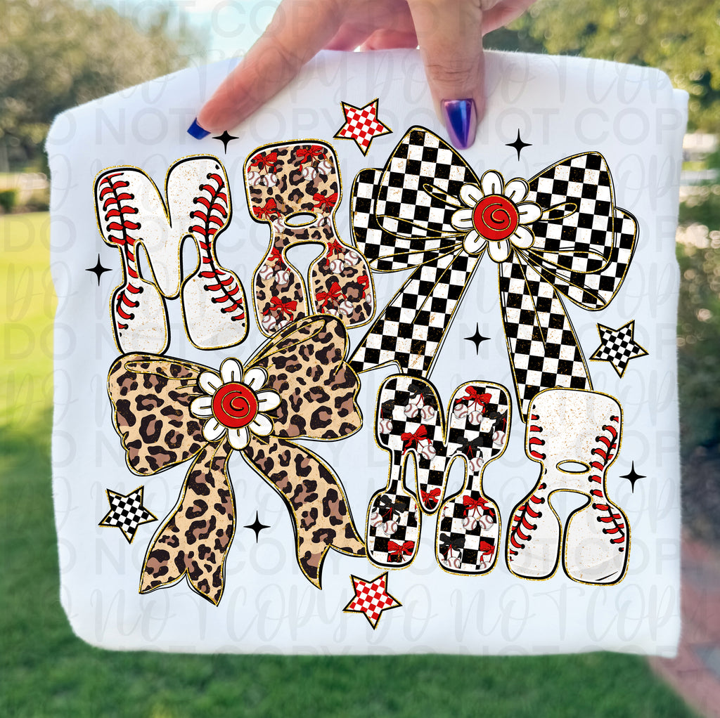 Baseball Mama Coquette PNG