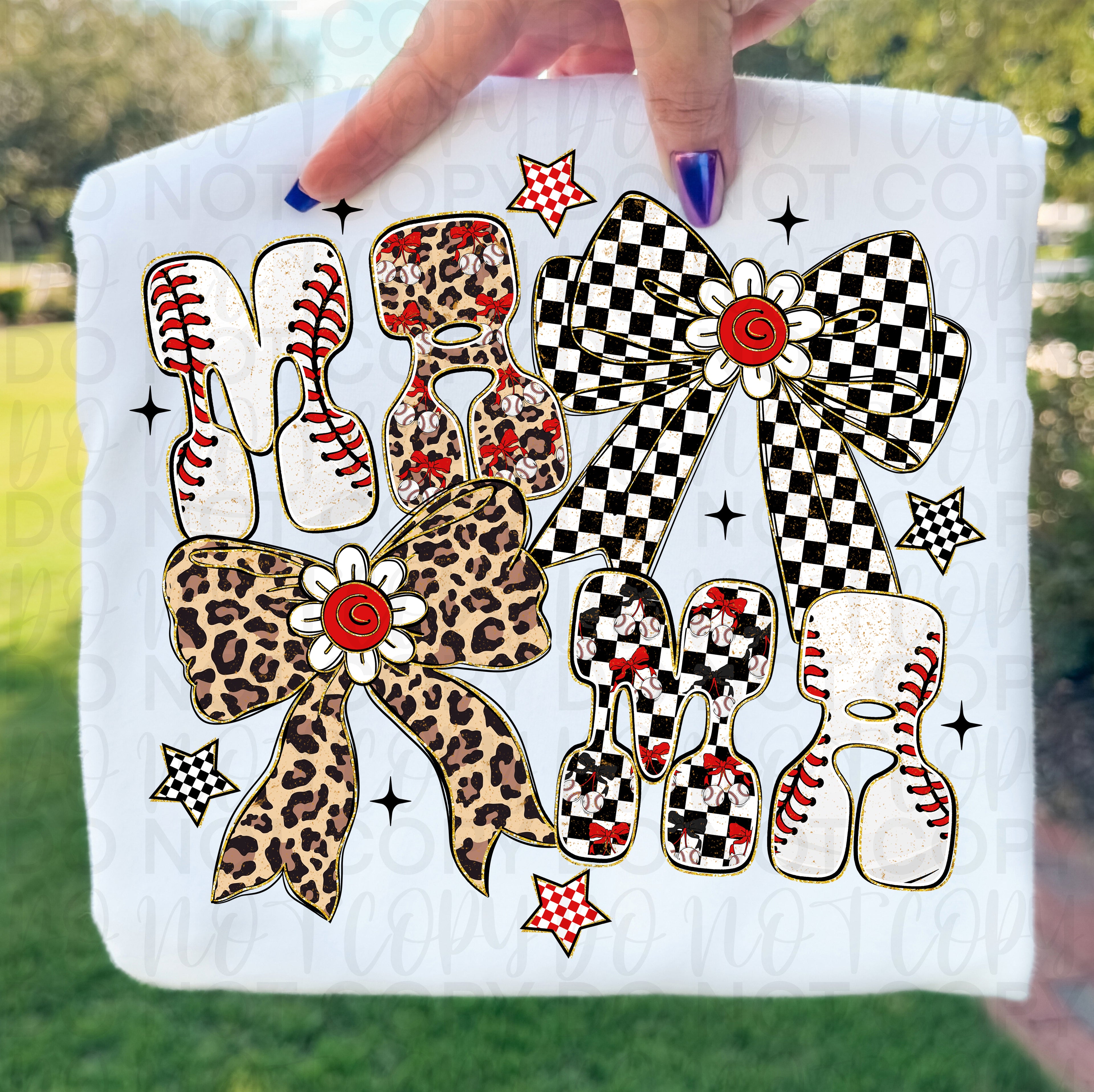 Baseball Mama Coquette PNG