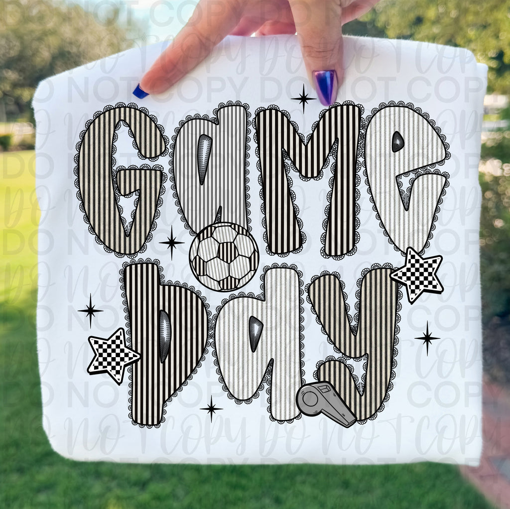 Game Day Soccer Seersucker PNG