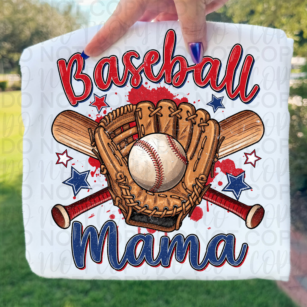 Vintage Baseball Mama PNG