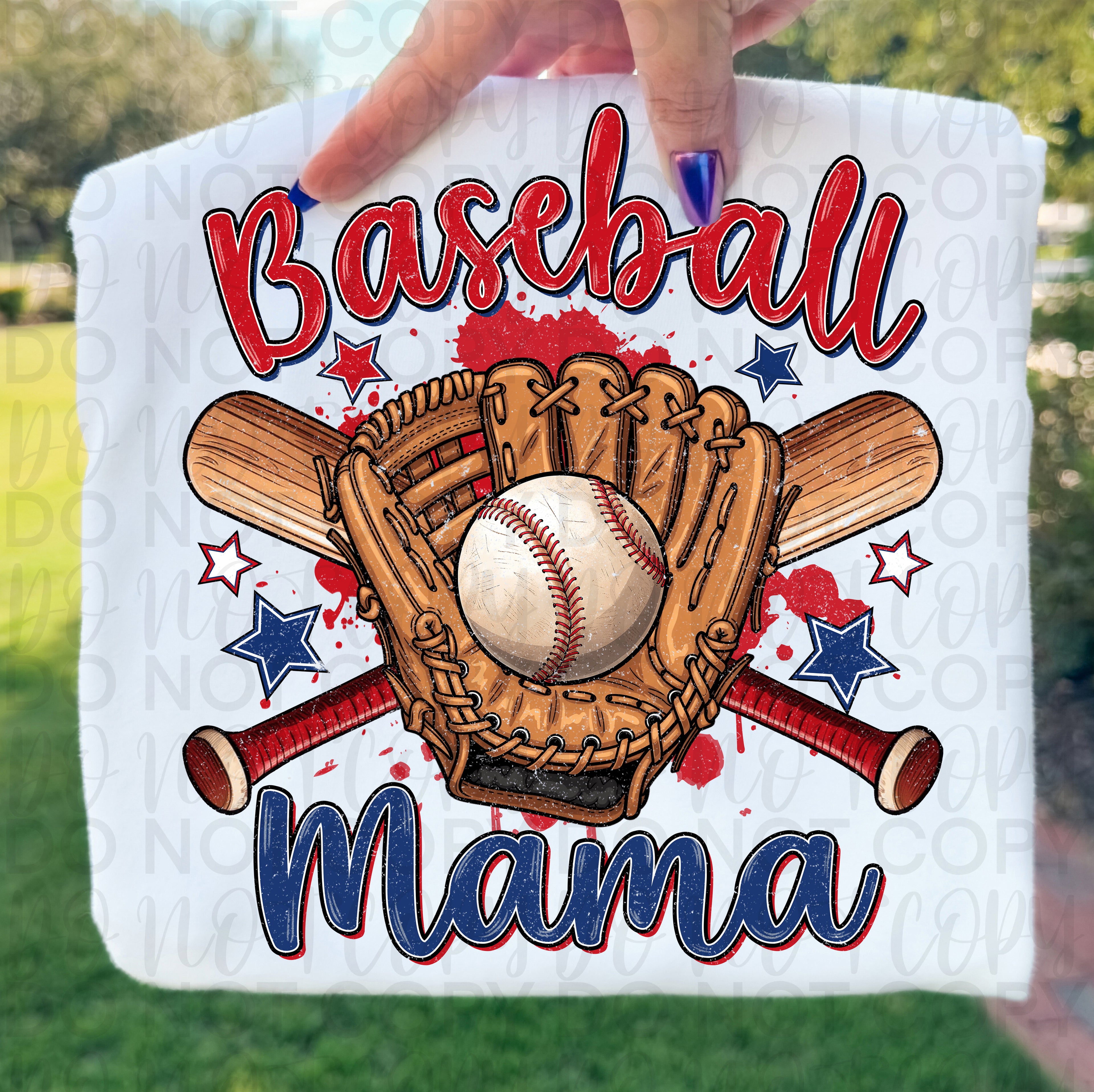 Vintage Baseball Mama PNG