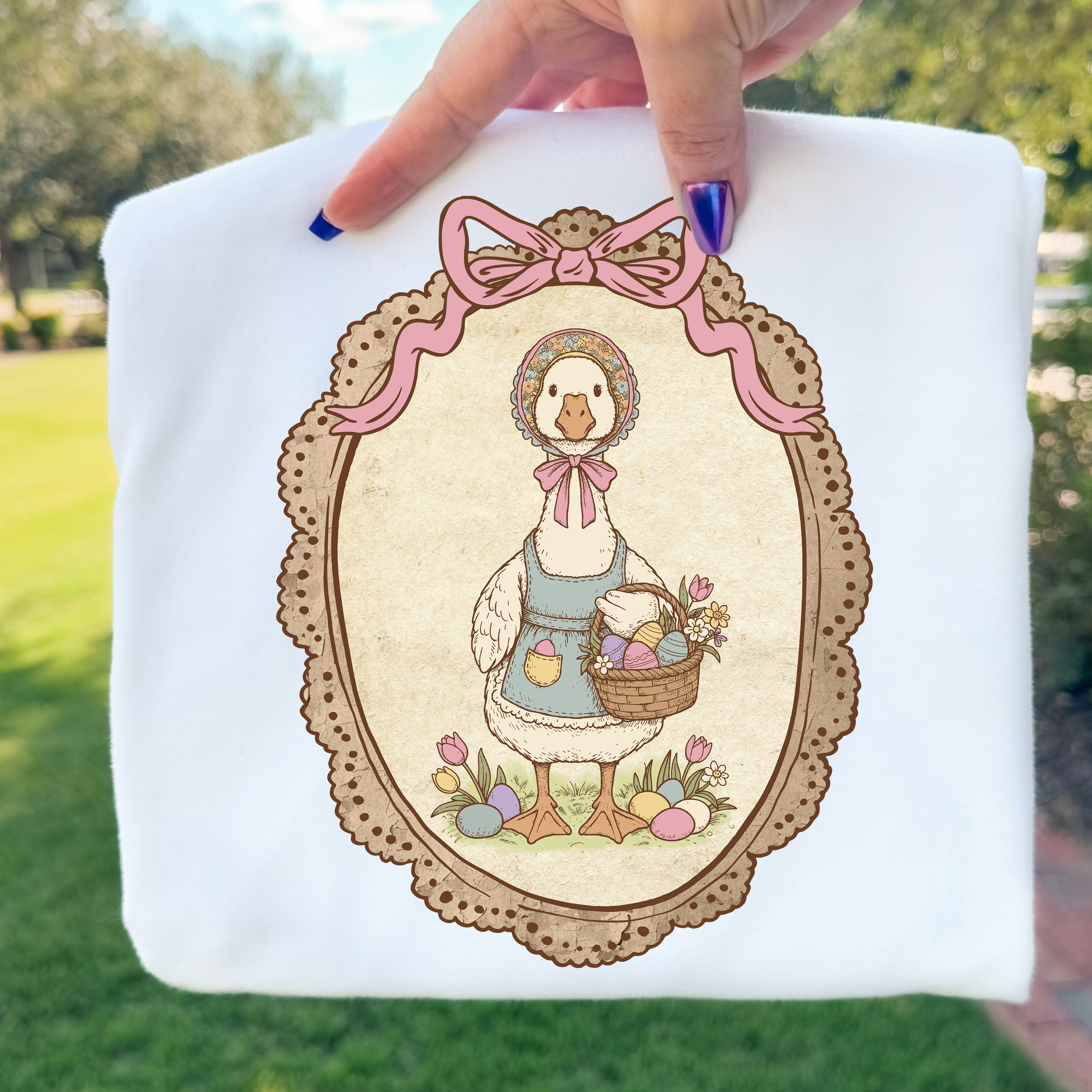 Vintage Spring Goose PNG