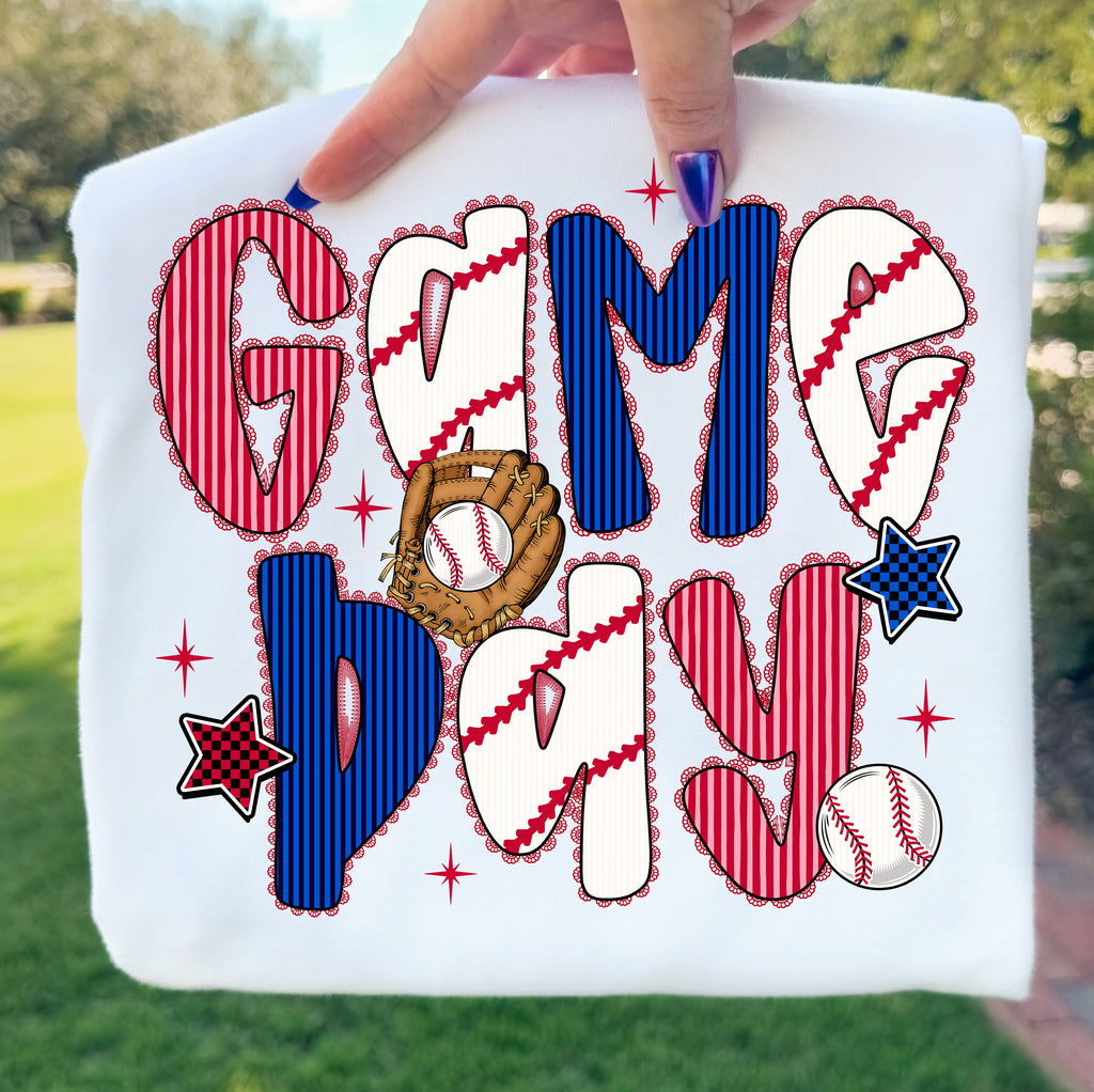 Game Day Baseball Seersucker PNG