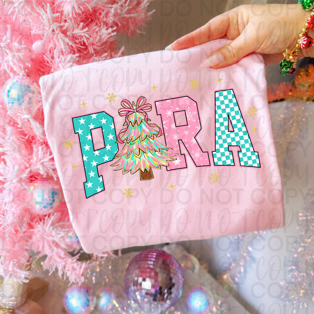 Preppy Teacher Christmas Bundle PNG, Para/Counselor/SPED