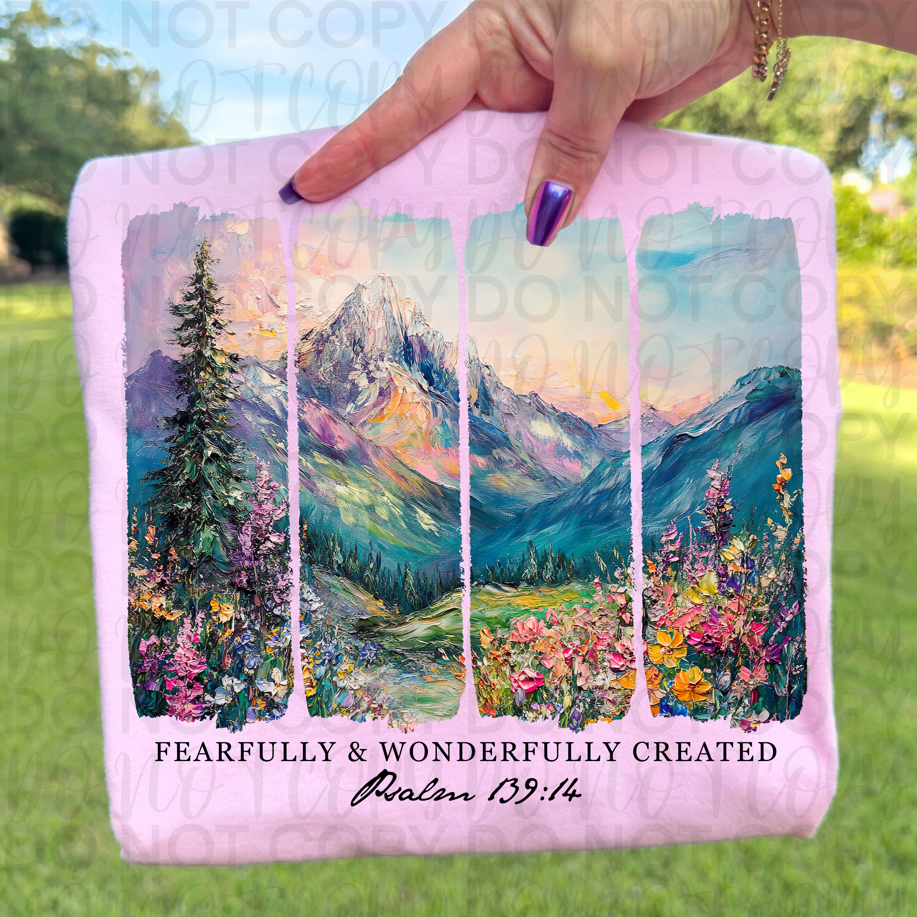 Fearfully and Wonderfully Created Brushstrokes PNG