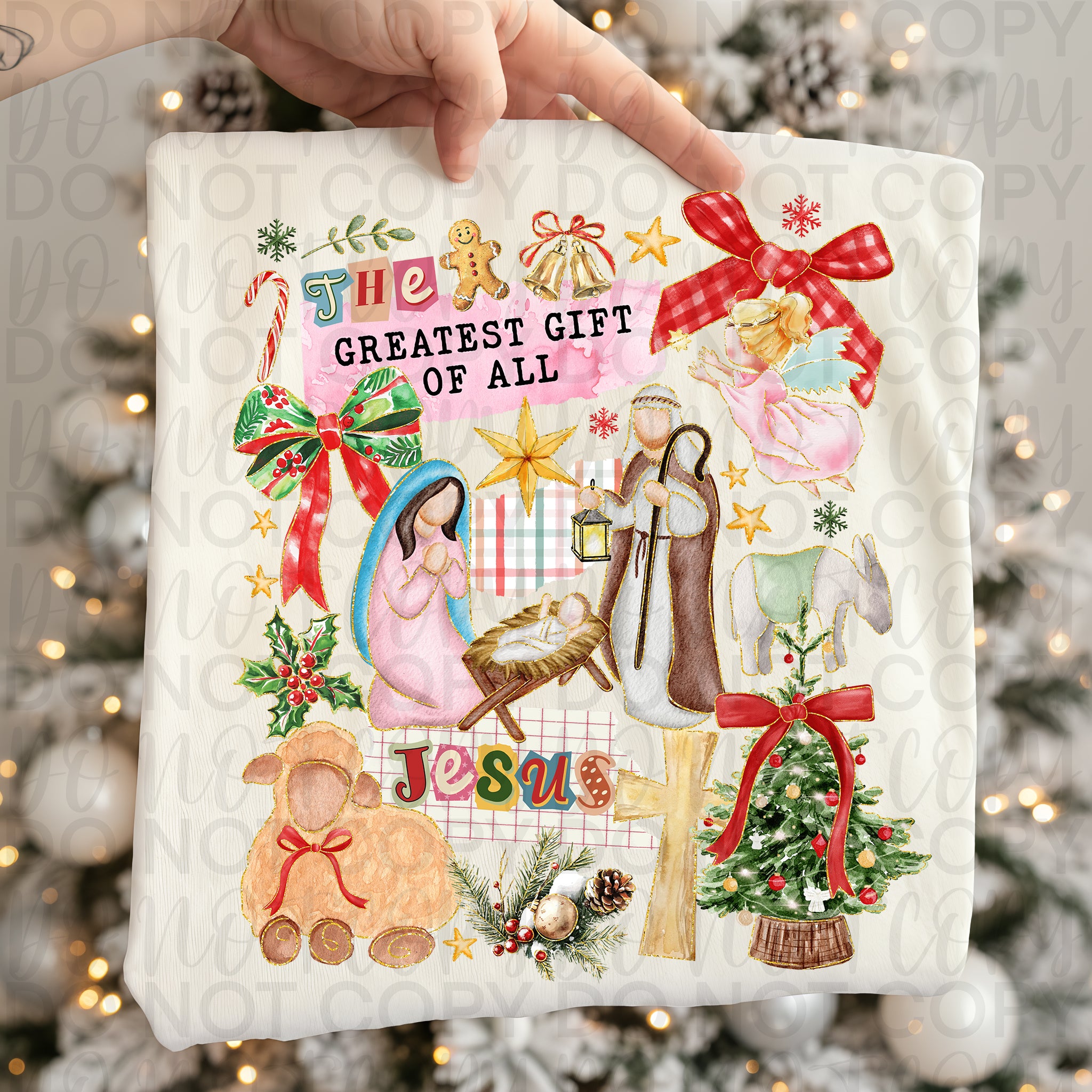 Christian Christmas Collage PNG