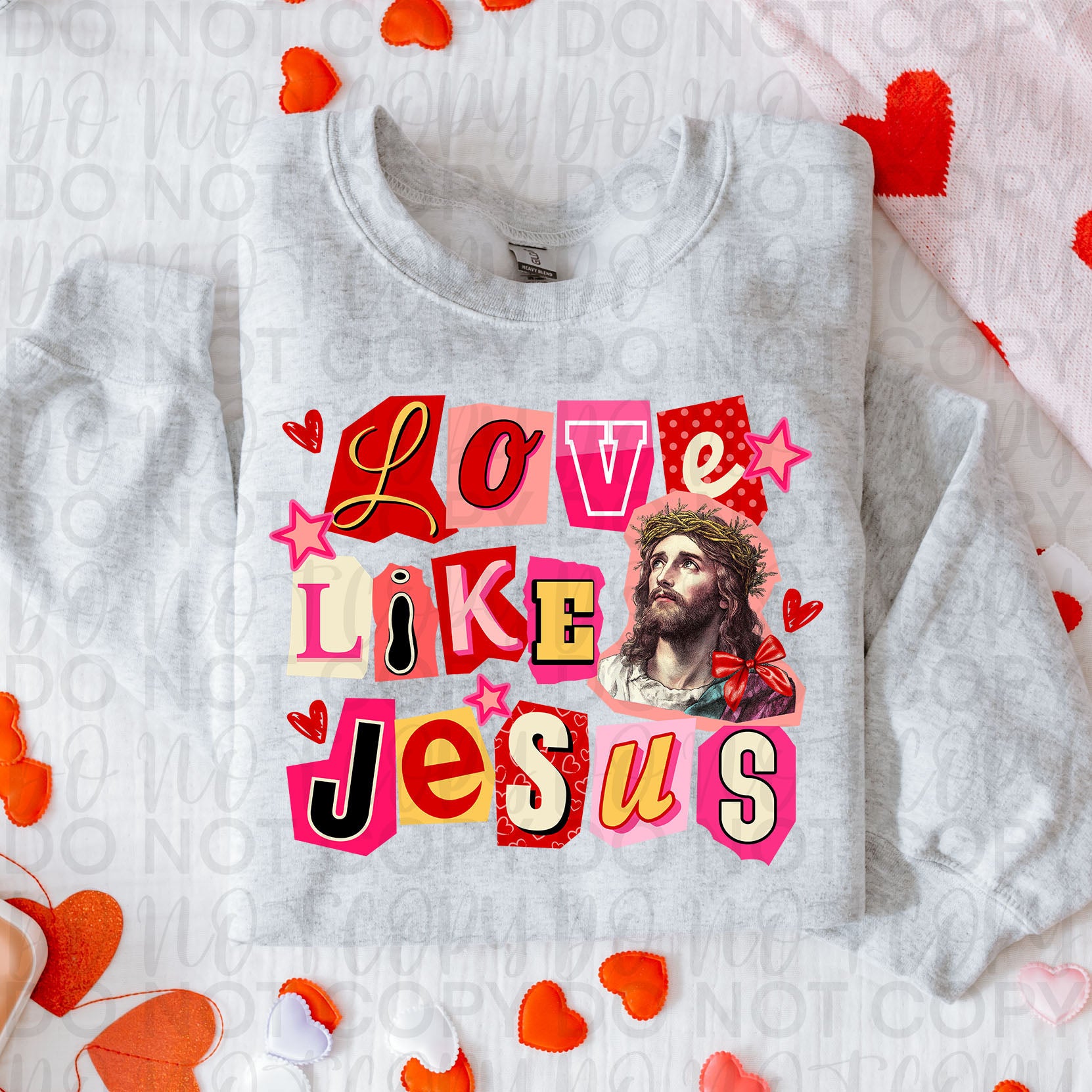 Love Like Jesus Christian Valentine PNG