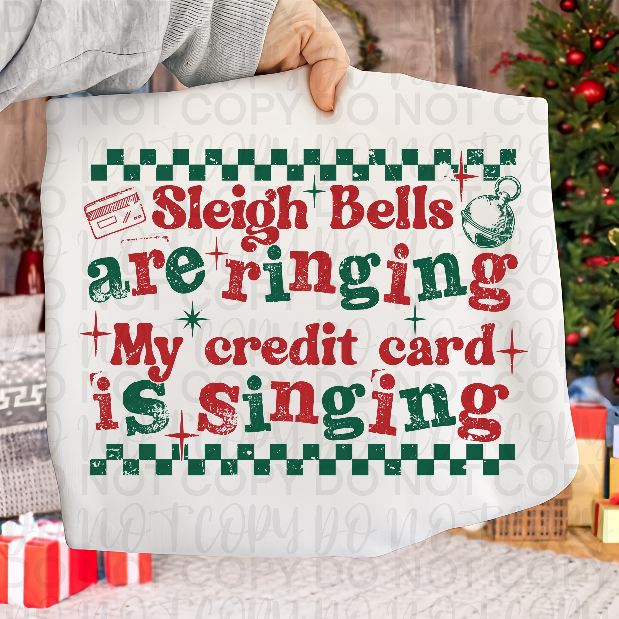 Credit Card is Singing Funny Christmas PNG