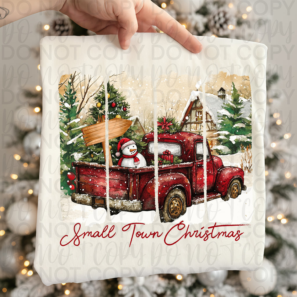 Small Town Christmas Brushstroke PNG